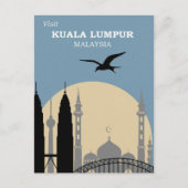 Kuala Lumpur Reiseplakat Postkarte (Vorderseite)