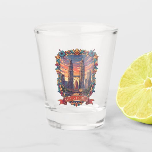 Kuala Lumpur Schnapsglas (Vorderseite)