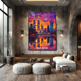 Kuala Lumpur Skyline - Lebhafte malaysische Wall A Poster