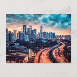 Kuala Lumpur Sonnenuntergang Postkarte