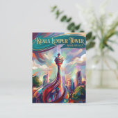 Kuala Lumpur Turm Malaysia Postkarte (Stehend Vorderseite)