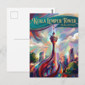 Kuala Lumpur Turm Malaysia Postkarte (Vorne/Hinten)