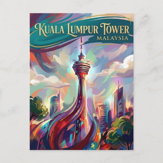 Kuala Lumpur Turm Malaysia Postkarte (Vorderseite)