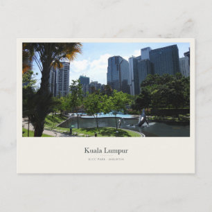 Kuala Lumpur Türme und das Grün des KLCC Parks Postkarte