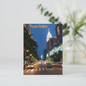Kuala Lumpur Vintage Reise Postkarte (Stehend Vorderseite)