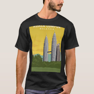 Kuala Lumpur Vintage-Reiseplakat-Werbung T-Shirt