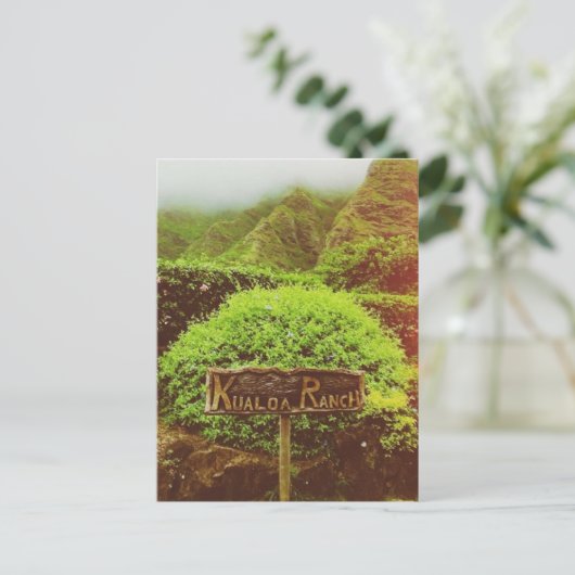 Kualoa Ranch Feiertagspostkarte (Stehend Vorderseite)