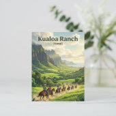 Kualoa Ranch Hawaii Postkarte (Stehend Vorderseite)