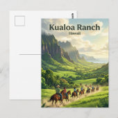 Kualoa Ranch Hawaii Postkarte (Vorne/Hinten)
