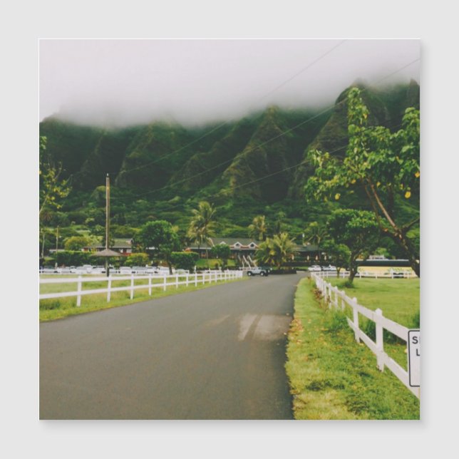 Kualoa Ranch, Oahu, Hawaii Magnetkarte (Vorderseite)