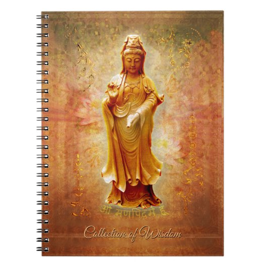 Kuan Yin (anpassbar) Notebook Notizblock (Vorderseite)