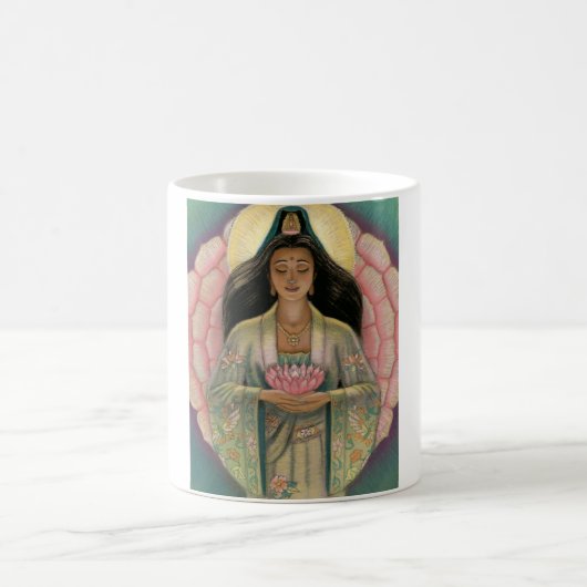 Kuan Yin Göttin des Mitleids Kaffeetasse (Mittel)