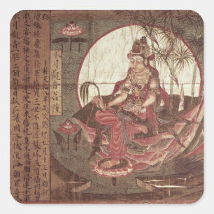 Kuan-yin, Göttin des Mitleids Quadratischer Aufkleber
