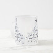 Kuan Yin mattierte GlasTasse Mattglastasse (Vorderseite Links)