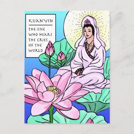 Kuan Yin, Quan Yin, höre deine Brüste Postkarte (Vorderseite)