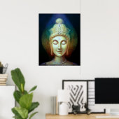 Kuan Yin Rainbow Aura Spirituelle Goddess Art Post Poster (Heimbüro)