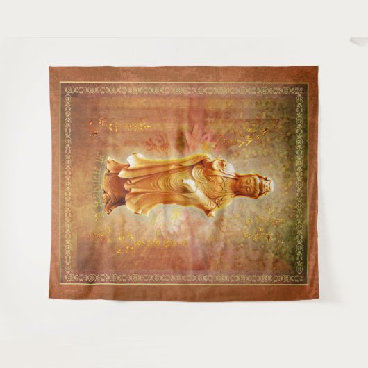 Kuan Yin Wandteppich (Vorderseite (Horizontal))