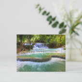 Kuang Si Wasserfälle, Laos Postcard Postkarte (Stehend Vorderseite)