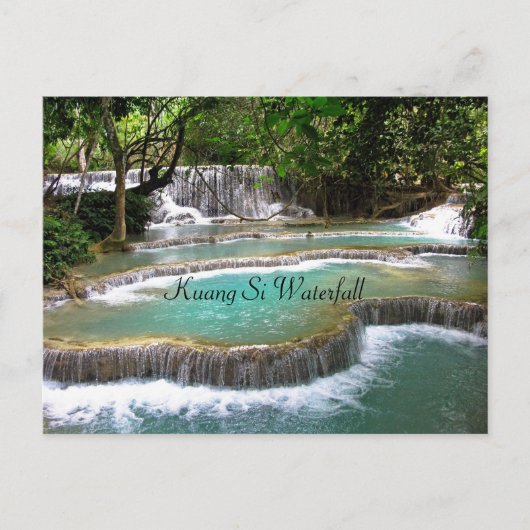 Kuang Si Waterfall, Natur, Postkarte (Vorderseite)
