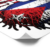 Kuba-Amerikanische Tree-Roots-Flagge Poster (Ecke)