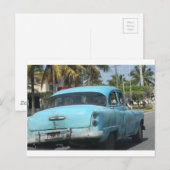 Kuba-Auto Postkarte (Vorne/Hinten)