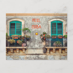 Kuba Balcony Postkarte