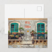 Kuba Balcony Postkarte (Vorne/Hinten)