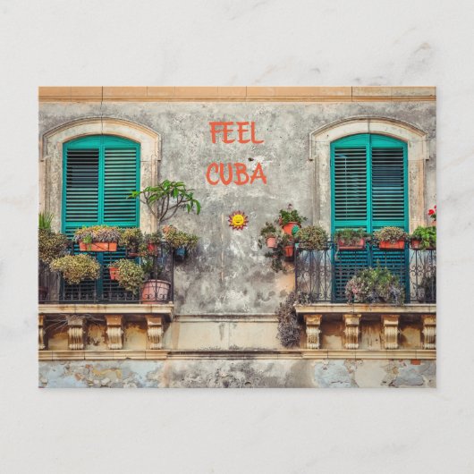 Kuba Balcony Postkarte (Vorderseite)