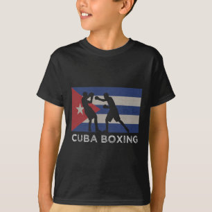 Kuba Boxer National Cuba Flag Boxing Gloves Graph T-Shirt