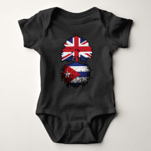 Kuba - Britisch-UK-Tree-Roots-Flagge Baby Strampler