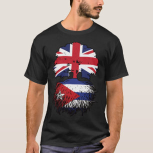 Kuba - Britisch-UK-Tree-Roots-Flagge T-Shirt