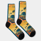 Kuba Car Illustration Socken (Rechts)