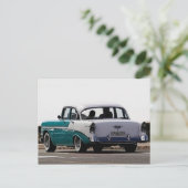 Kuba Classic Cars Zwei-Tone-Türkis-Postkarte Postkarte (Stehend Vorderseite)