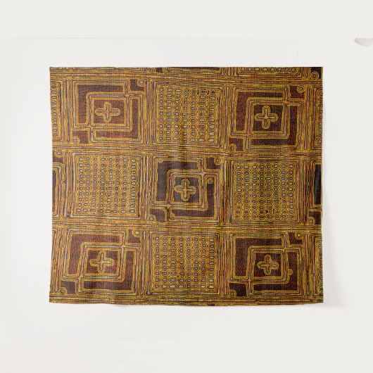 Kuba Cloth Motif Wandteppich (Vorderseite (Horizontal))