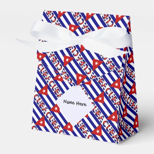 Kuba Dark Blue Cuban Flag geteert Schwarz Personal Geschenkschachtel (Vorderseite)
