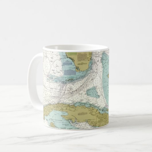 Kuba & die Straße von Florida Kaffeetasse (Vorderseite Links)