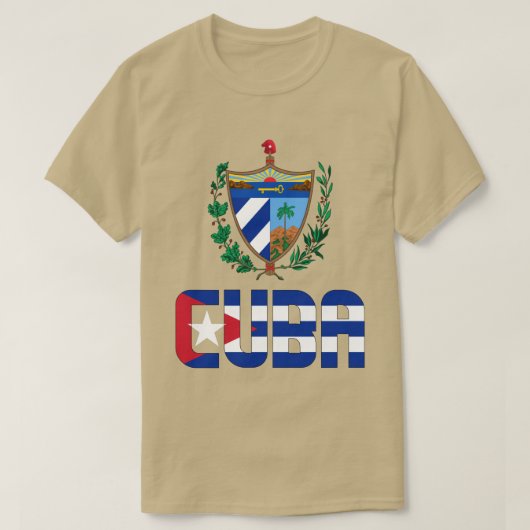 Kuba - Fahne und Wappen - Patriotisch T-Shirt (Design vorne)