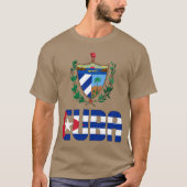 Kuba - Fahne und Wappen - Patriotisch T-Shirt (Vorderseite)