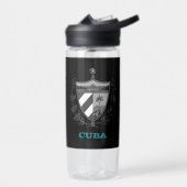 Kuba Fitness & kubanisches Wappen / Fahne Trinkflasche (Links)