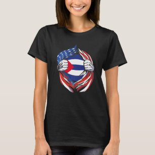 Kuba Flag Amerikanischer Stolz auf mein kubanische T-Shirt