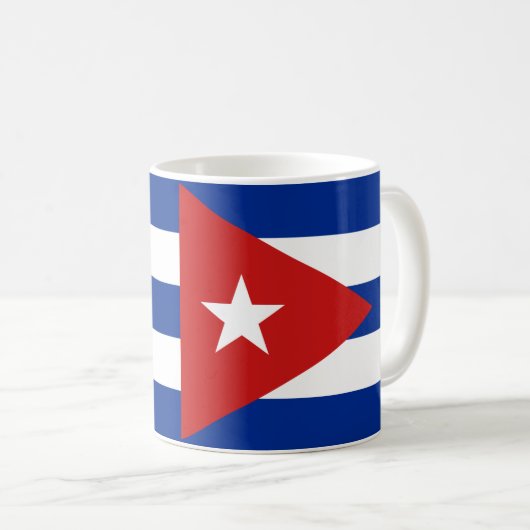 Kuba Flag Keramik Tasse (VorderseiteRechts)