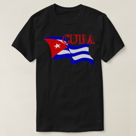 Kuba Flagge Bandera Windy Word Art T-Shirt (Design vorne)