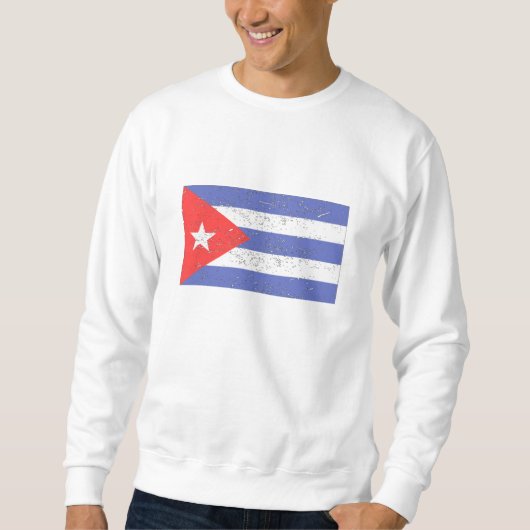 Kuba-Flagge (beunruhigt) Sweatshirt (Vorderseite)