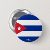 Kuba Flagge Charming Patriotic Button (Vorne & Hinten)