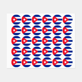 Kuba-Flagge Etiketten