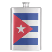 Kuba-Flagge Flachmann (Vorderseite)
