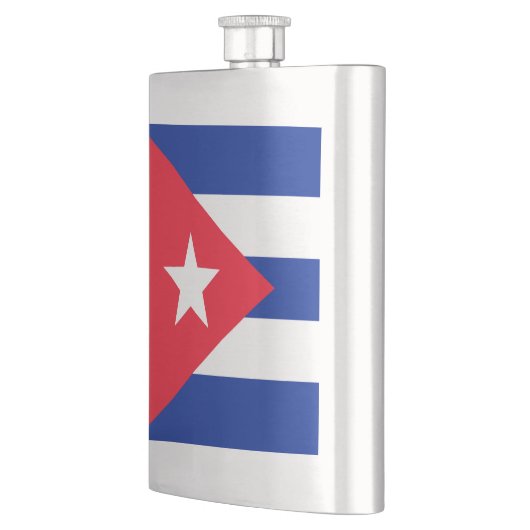 Kuba-Flagge Flachmann (Links)