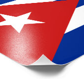 Kuba-Flagge Fotodruck (Ecke)