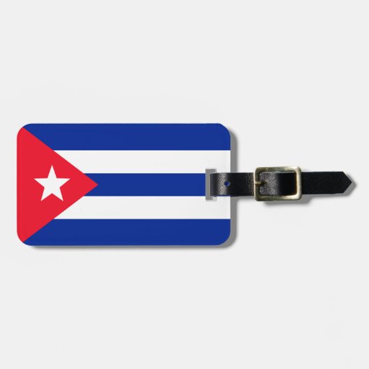 Kuba-Flagge Gepäckanhänger (Vorderseite horizontal)