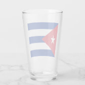 Kuba-Flagge Glas (Rückseite)